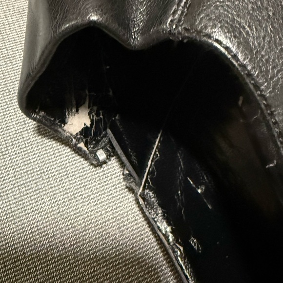 Franco Sarto black faux leather dress booties W/square toe and block heel 9.5 - Picture 8 of 11